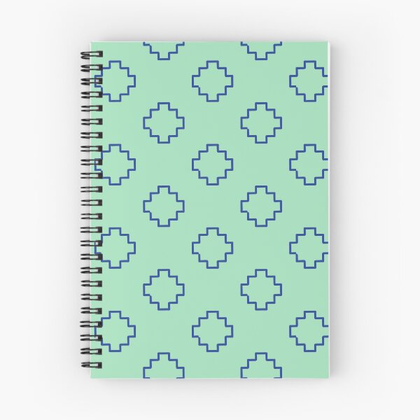 Item preview, French Blue Andean Crosses on Celadon Green designed and sold by PSCSCo.