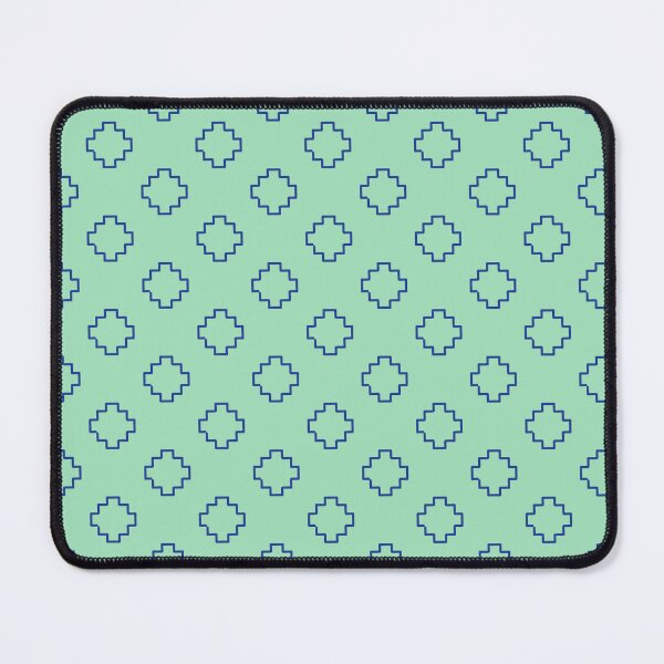 Item preview, French Blue Andean Crosses on Celadon Green designed and sold by PSCSCo.