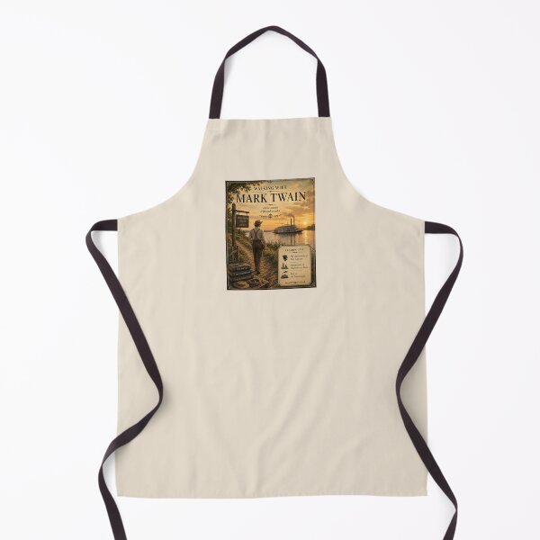 Item preview, Walking with Mark Twain Mississippi River Literary Art Print with Reading List designed and sold by Novel Works Studio.