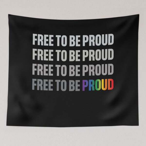 Item preview, Free To Be Proud Rainbow Gradient Bold Pride LGBTQ Shirt designed and sold by What you are is Beautiful.