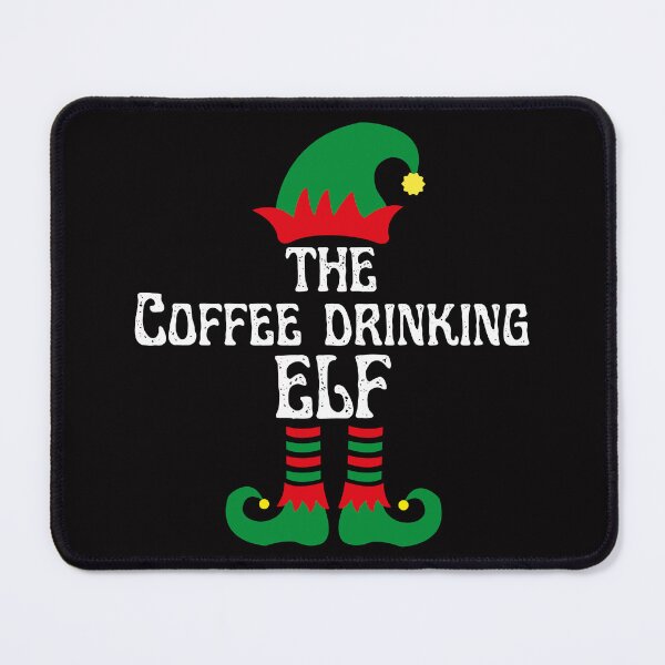 Item preview, Coffee drinking Elf Family Christmas Elf Costume designed and sold by WeirdlyRare.