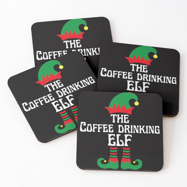 Item preview, Coffee drinking Elf Family Christmas Elf Costume designed and sold by WeirdlyRare.