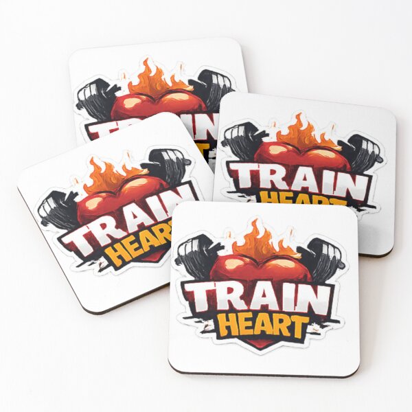 Item preview, TRAIN HEART Fitness and Gym Design designed and sold by DailyQuestPrint.