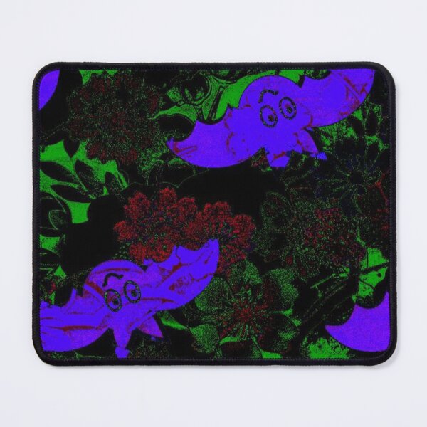 Artikelvorschau, Neon-Fledermaus-Illustration mit floralen Elementen – Gothic Dark Nature Art entworfen und verkauft von BatNature.