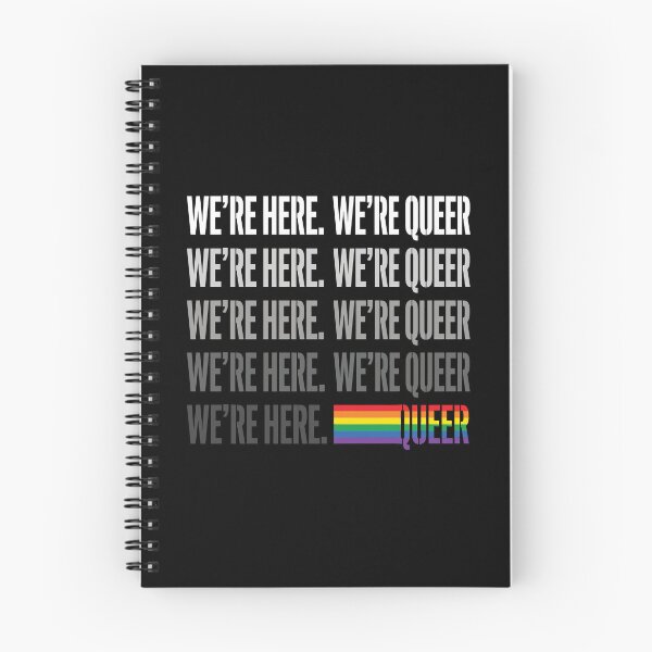 Item preview, We're Here We're Queer Rainbow Bold Typography LGBTQ Shirt designed and sold by What you are is Beautiful.