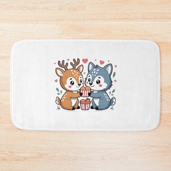 Item preview, The Gentle Bond – Deer & Wolf Sharing Bowl Sticker designed and sold by AbanoubStore.