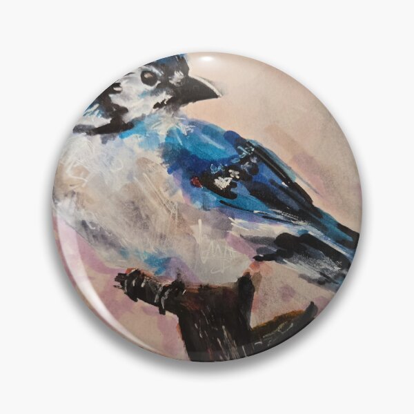 Item preview, Blue Jay Perched on a Branch Painting designed and sold by jadexjournal.