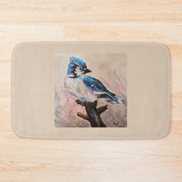 Item preview, Blue Jay Perched on a Branch Painting designed and sold by jadexjournal.