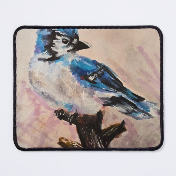 Item preview, Blue Jay Perched on a Branch Painting designed and sold by jadexjournal.