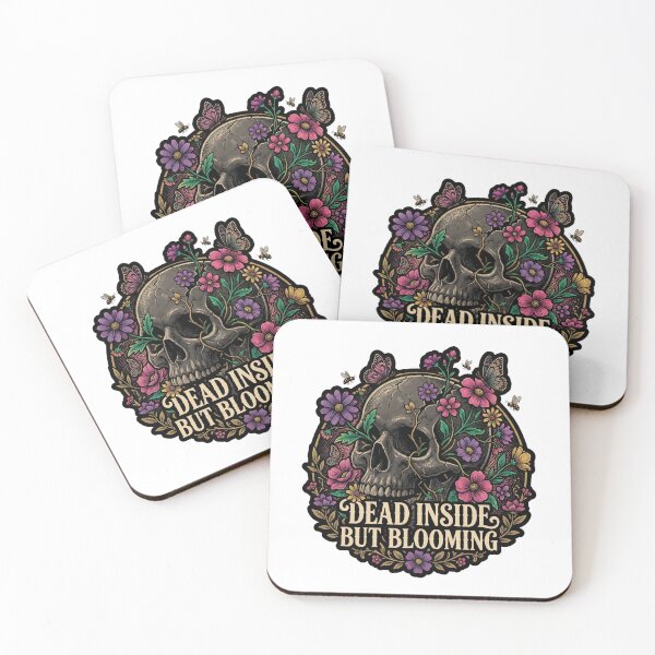 Item preview, Dead Inside But Blooming Skull Floral Goth Design designed and sold by Rovano.