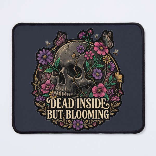 Item preview, Dead Inside But Blooming Skull Floral Goth Design designed and sold by Rovano.
