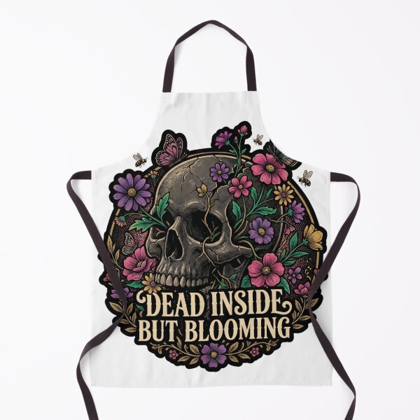 Item preview, Dead Inside But Blooming Skull Floral Goth Design designed and sold by Rovano.