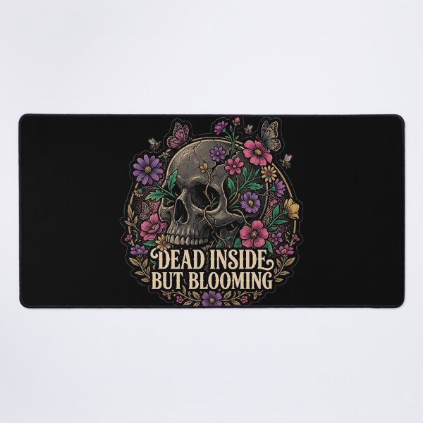 Item preview, Dead Inside But Blooming Skull Floral Goth Design designed and sold by Rovano.