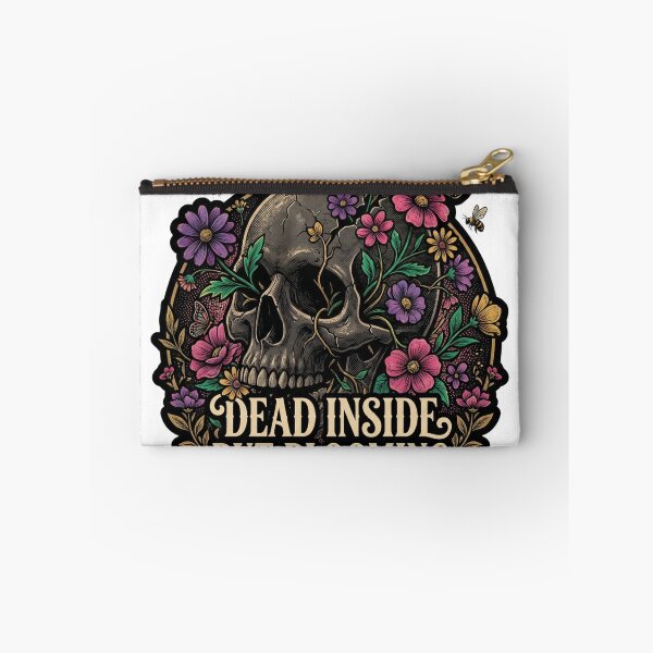 Item preview, Dead Inside But Blooming Skull Floral Goth Design designed and sold by Rovano.
