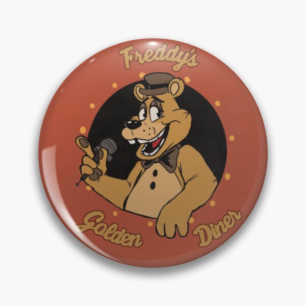 Artikelvorschau, „Freddy's Golden Diner“ FNAF inspiriertes Pin-Design entworfen und verkauft von henwardhyckle.