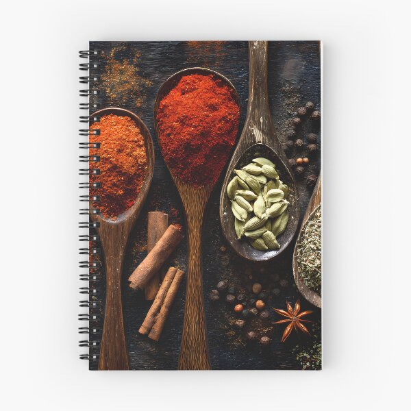 Item preview, Colorful Array of Spices in Wooden Spoons Layout designed and sold by Artessie.