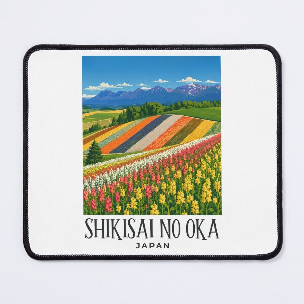 Item preview, A Travel Print of Shikisai no Oka - Japan designed and sold by StudioRedKoala.