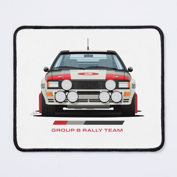 Item preview, Audi Quattro Rally Car from the 80s illustration designed and sold by blackdogshop.
