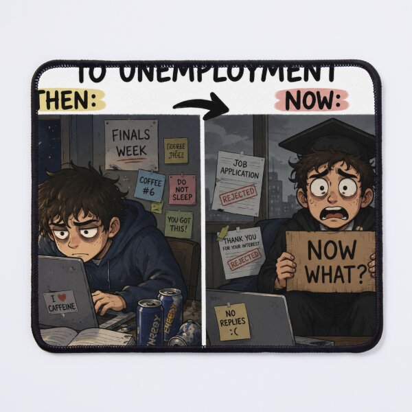 Item preview, FROM ALL-NIGHTERS TO UNEMPLOYMENT designed and sold by Pink Chaos Club.