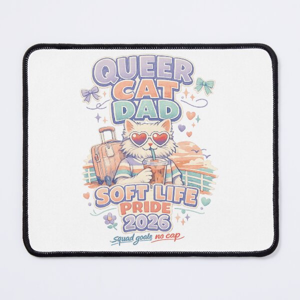 Item preview, QUEER CAT DAD SOFT LIFE PRIDE 2026 designed and sold by ViralVisionsCreating .