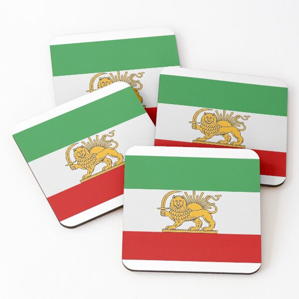 Item preview, Persian Lion and Sun Historical Flag- Shir o Khorshid  designed and sold by Mossypixels.