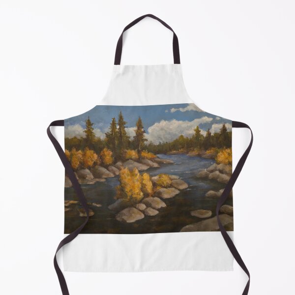 Item preview, Autumn River Rapids Oil Landscape Painting designed and sold by jadexjournal.
