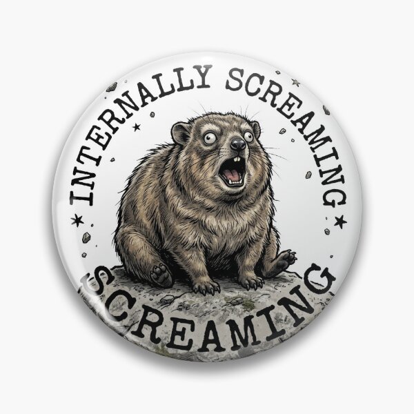 Item preview, Funny Hyrax Internally Screaming Animal Meme designed and sold by DuckOddity.