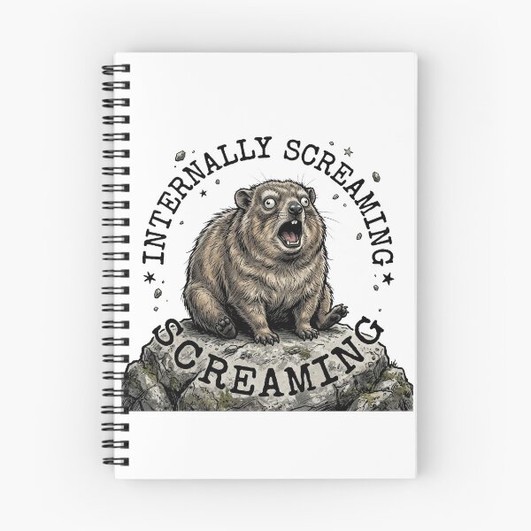 Item preview, Funny Hyrax Internally Screaming Animal Meme designed and sold by DuckOddity.