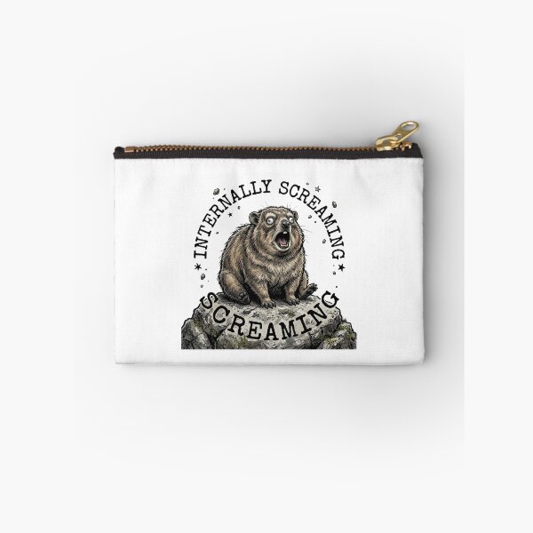Item preview, Funny Hyrax Internally Screaming Animal Meme designed and sold by DuckOddity.