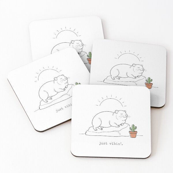 Item preview, Minimalist Hyrax Just Vibin Cute Simple Art designed and sold by DuckOddity.
