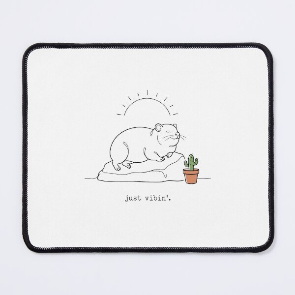 Item preview, Minimalist Hyrax Just Vibin Cute Simple Art designed and sold by DuckOddity.