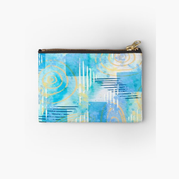 Item preview, Blue And Gold Abstract Painting designed and sold by CloudClown.
