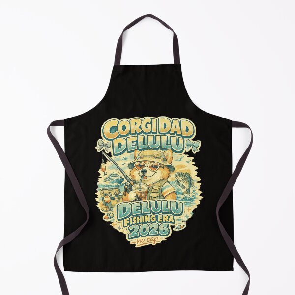 Item preview, Corgi Dad Delulu Fishing Era 2026 designed and sold by ViralVisionsCreating .