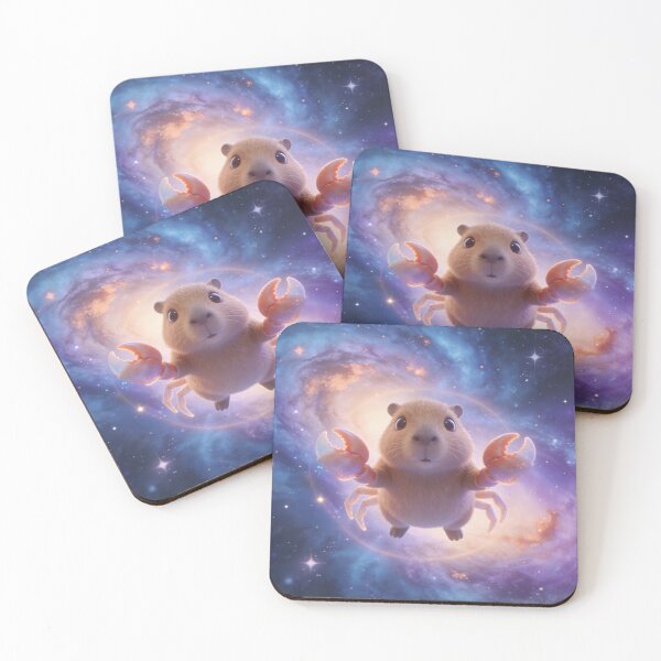 Item preview, Capybara Cancer in Space - Zodiac Signs designed and sold by silviaarzamendia.