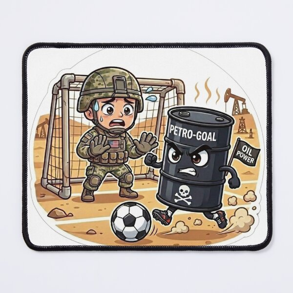 Item preview, Petro Goal - Funny Oil Politics Soccer Sticker designed and sold by sabarinath3421.