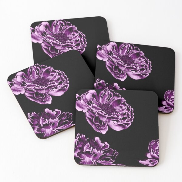 Item preview, Dark Pink Peony Art | Japanese Botanical Aesthetic | Gothic Floral Print designed and sold by BatNature.
