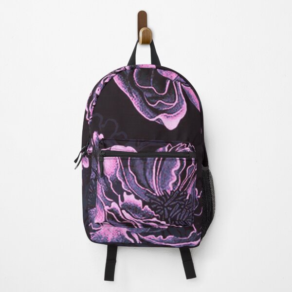 Item preview, Dark Pink Peony Art | Japanese Botanical Aesthetic | Gothic Floral Print designed and sold by BatNature.