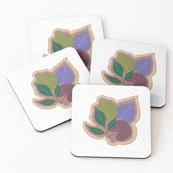 Item preview, Folky colored leaves designed and sold by KERRINDOODLES.