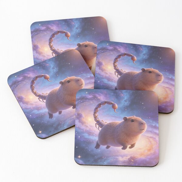 Item preview, Scorpio Capybara in Space - Zodiac Signs designed and sold by silviaarzamendia.