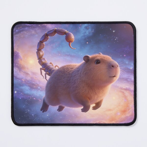Item preview, Scorpio Capybara in Space - Zodiac Signs designed and sold by silviaarzamendia.