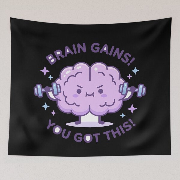 Item preview, Brain Gains – Mind Workout Motivation Sticker designed and sold by AbanoubStore.