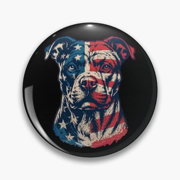 Item preview, Pitbull USA Flag Pit Bull America, Patriotic Pitbull Dog Lover Owner Gift 4th Of July Retro Pitbull Dog designed and sold by Dabbing Turtle Designs.