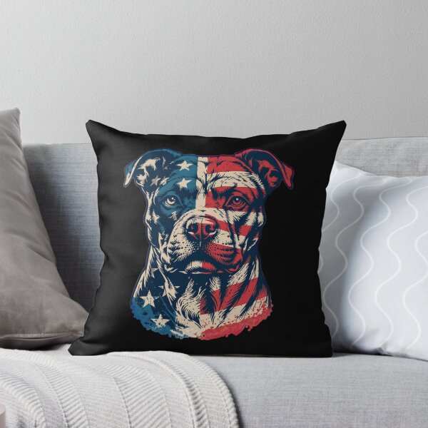 Item preview, Pitbull USA Flag Pit Bull America, Patriotic Pitbull Dog Lover Owner Gift 4th Of July Retro Pitbull Dog designed and sold by Dabbing Turtle Designs.