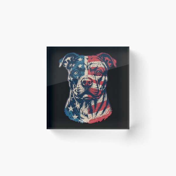Item preview, Pitbull USA Flag Pit Bull America, Patriotic Pitbull Dog Lover Owner Gift 4th Of July Retro Pitbull Dog designed and sold by Dabbing Turtle Designs.