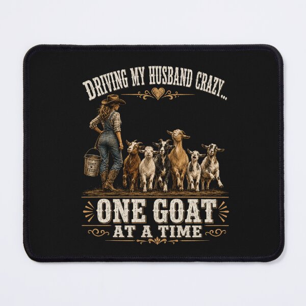 Item preview, Driving My Husband Crazy… One Goat At A Time T-Shirt, Funny Goat Mom Gift, Crazy Goat Lady Graphic Tee designed and sold by pipolabco.
