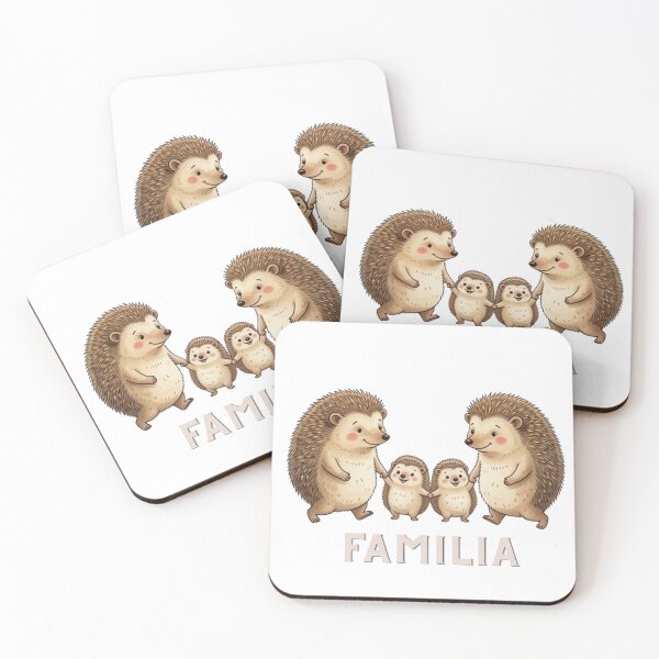 Item preview, Adorable familia de erizos de 4 miembros designed and sold by Cozy Beam Studio.