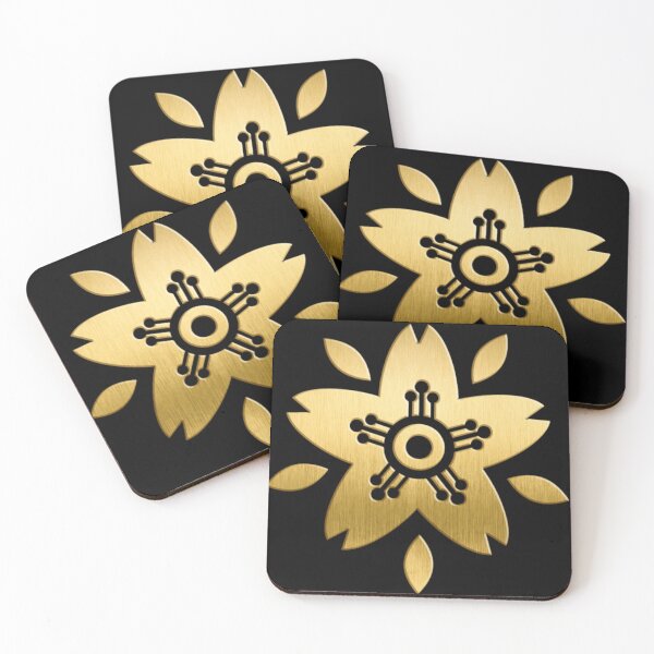 Item preview, Geometric Golden Sakura Flower | Cyber Tech Luxury designed and sold by Rawafi Art Studio.