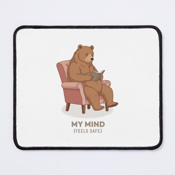 Item preview, Cozy Bear Reading Book Vintage Aesthetic Art designed and sold by Cozy Vintage Animal.