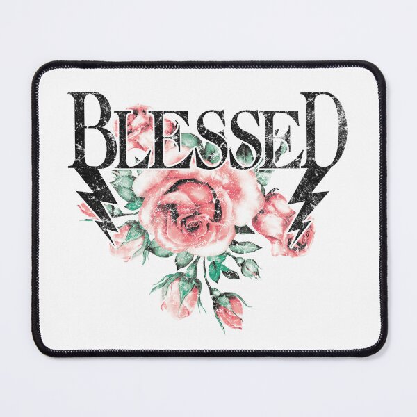 Item preview, Vintage Blessed Metal Font Watercolor Rose designed and sold by The secret storage room.