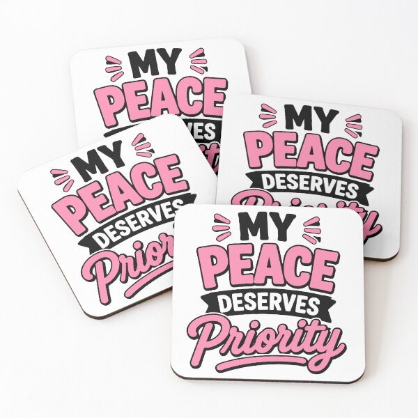 Item preview, My Peace Deserves Priority Cozy Introvert Quote designed and sold by Gift Phrase Studio.